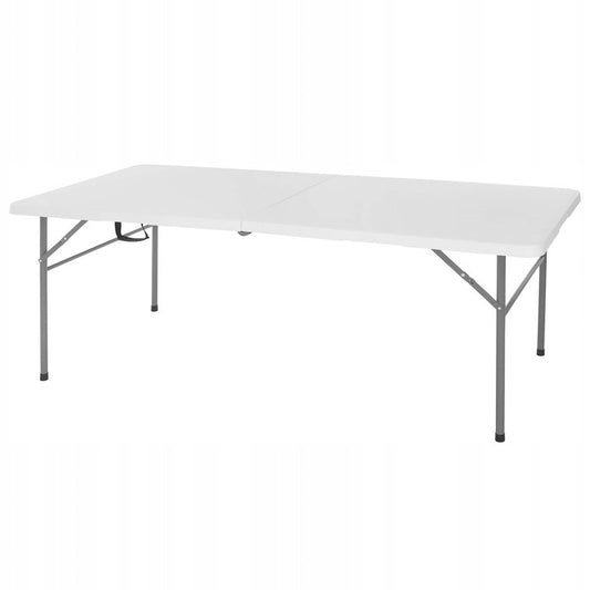 Masa catering profesionala pentru evenimente, plianta, dreptunghiulara, 190x75x80 cm, alb