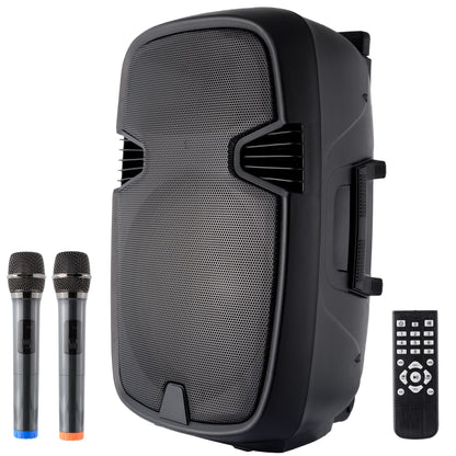 Boxă Portabilă 15 Inch pro– 1000w, 2 Microfoane Wireless, Troller Integrat
