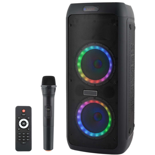 Sistem Audio boxa Portabil A2808, 800W, Bluetooth, TWS, RGB LED, Microfon Wireless
