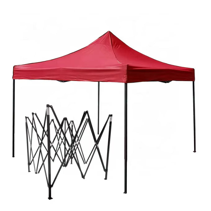 Cort Pavilion 3x3m VERDE Pliabil Cadru Metal pentru Curte, Gradina, Evenimente