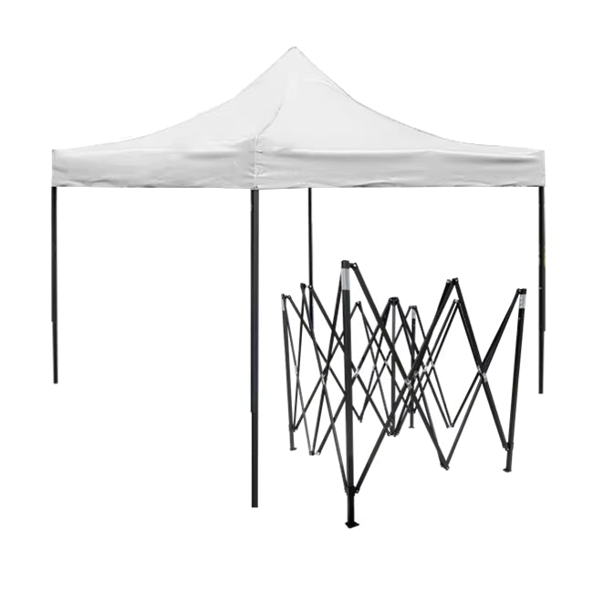 Cort Pavilion 3x3m VERDE Pliabil Cadru Metal pentru Curte, Gradina, Evenimente