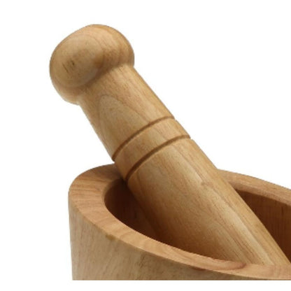 Mortar Versa din Lemn și Bambus 14,5 cm