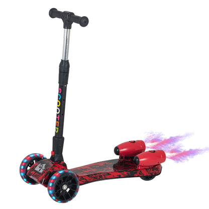 Trotinetă copii cu aburi, lumini și sunete Scooter Rocket