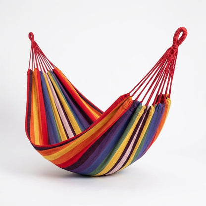 Hamac multicolor din bumbac, 1 persoană, 180 x 80 cm, capacitate 100 kg