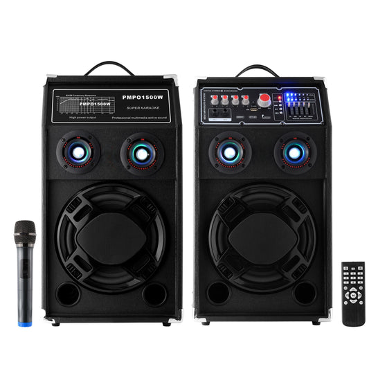 Set boxe active Bluetooth 500W EQ5+ MICROPHONE WIRELESS