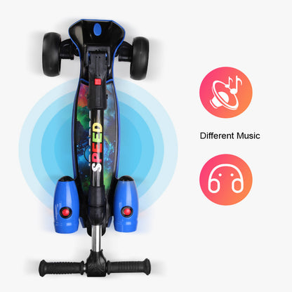 Trotinetă copii cu aburi, lumini și sunete Scooter Rocket