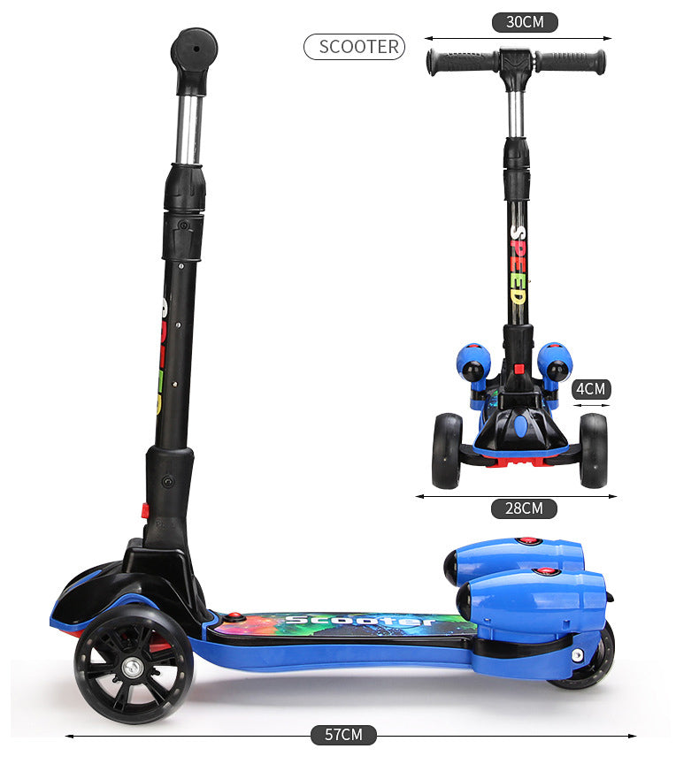 Trotinetă copii cu aburi, lumini și sunete Scooter Rocket